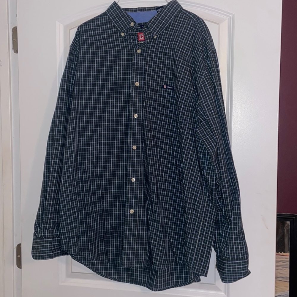 Chaps Blue Plaid Dress Shirt